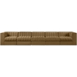 Meridian Furniture Rummi Saddle Velvet Performance Fabric 5pc. Modular Sofa