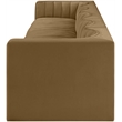 Meridian Furniture Rummi Saddle Velvet Performance Fabric 5pc. Modular Sofa