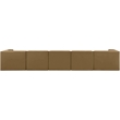 Meridian Furniture Rummi Saddle Velvet Performance Fabric 5pc. Modular Sofa