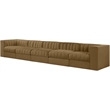 Meridian Furniture Rummi Saddle Velvet Performance Fabric 5pc. Modular Sofa