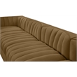 Meridian Furniture Rummi Saddle Velvet Performance Fabric 5pc. Modular Sofa