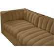 Meridian Furniture Rummi Saddle Velvet Performance Fabric 5pc. Modular Sofa
