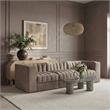 Meridian Furniture Rummi Taupe Velvet Performance Fabric 3pc. Modular Sofa