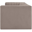 Meridian Furniture Rummi Taupe Velvet Performance Fabric 3pc. Modular Sofa