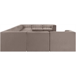 Meridian Furniture Rummi Taupe Velvet Performance Fabric 11pc. Modular Sectional