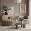 Meridian Furniture Rummi Taupe Velvet Performance Fabric 3pc. Modular Sectional