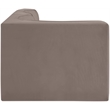 Meridian Furniture Rummi Taupe Velvet Performance Fabric 3pc. Modular Sectional