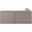 Meridian Furniture Rummi Taupe Velvet Performance Fabric 4pc. Modular Sectional