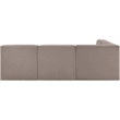 Meridian Furniture Rummi Taupe Velvet Performance Fabric 4pc. Modular Sectional