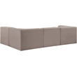 Meridian Furniture Rummi Taupe Velvet Performance Fabric 4pc. Modular Sectional