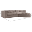 Meridian Furniture Rummi Taupe Velvet Performance Fabric 4pc. Modular Sectional
