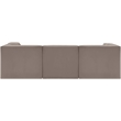 Meridian Furniture Rummi Taupe Velvet Performance Fabric 4pc. Modular Sectional