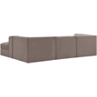 Meridian Furniture Rummi Taupe Velvet Performance Fabric 4pc. Modular Sectional