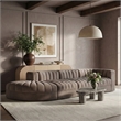 Meridian Furniture Rummi Taupe Velvet Performance Fabric 4pc. Modular Sectional