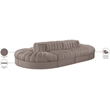 Meridian Furniture Rummi Taupe Velvet Performance Fabric 8pc. Modular Sectional