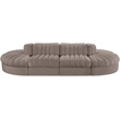 Meridian Furniture Rummi Taupe Velvet Performance Fabric 8pc. Modular Sectional