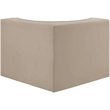 Meridian Furniture Rummi Beige Velvet Performance Fabric Corner Chair