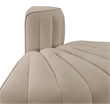 Meridian Furniture Rummi Beige Velvet Performance Fabric Reverse Corner Chair