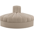 Meridian Furniture Rummi Beige Velvet Performance Fabric Reverse Corner Chair
