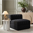 Meridian Furniture Rummi Black Velvet Performance Fabric Armless Chair