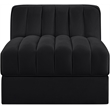 Meridian Furniture Rummi Black Velvet Performance Fabric Armless Chair
