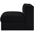 Meridian Furniture Rummi Black Velvet Performance Fabric Armless Chair