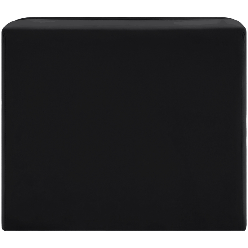 Meridian Furniture Rummi Black Velvet Performance Fabric Armless Chair