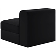 Meridian Furniture Rummi Black Velvet Performance Fabric Armless Chair