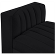 Meridian Furniture Rummi Black Velvet Performance Fabric Armless Chair