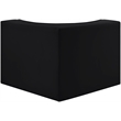 Meridian Furniture Rummi Black Velvet Performance Fabric Corner Chair