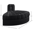 Meridian Furniture Rummi Black Velvet Performance Fabric Reverse Corner Chair
