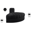 Meridian Furniture Rummi Black Velvet Performance Fabric Reverse Corner Chair