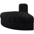Meridian Furniture Rummi Black Velvet Performance Fabric Reverse Corner Chair