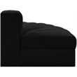 Meridian Furniture Rummi Black Velvet Performance Fabric Reverse Corner Chair