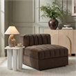 Meridian Furniture Rummi Brown Velvet Performance Fabric Armless Chair