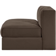 Meridian Furniture Rummi Brown Velvet Performance Fabric Armless Chair