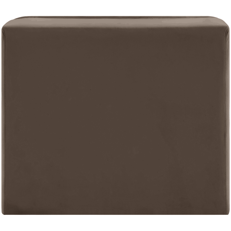 Meridian Furniture Rummi Brown Velvet Performance Fabric Armless Chair