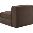 Meridian Furniture Rummi Brown Velvet Performance Fabric Armless Chair