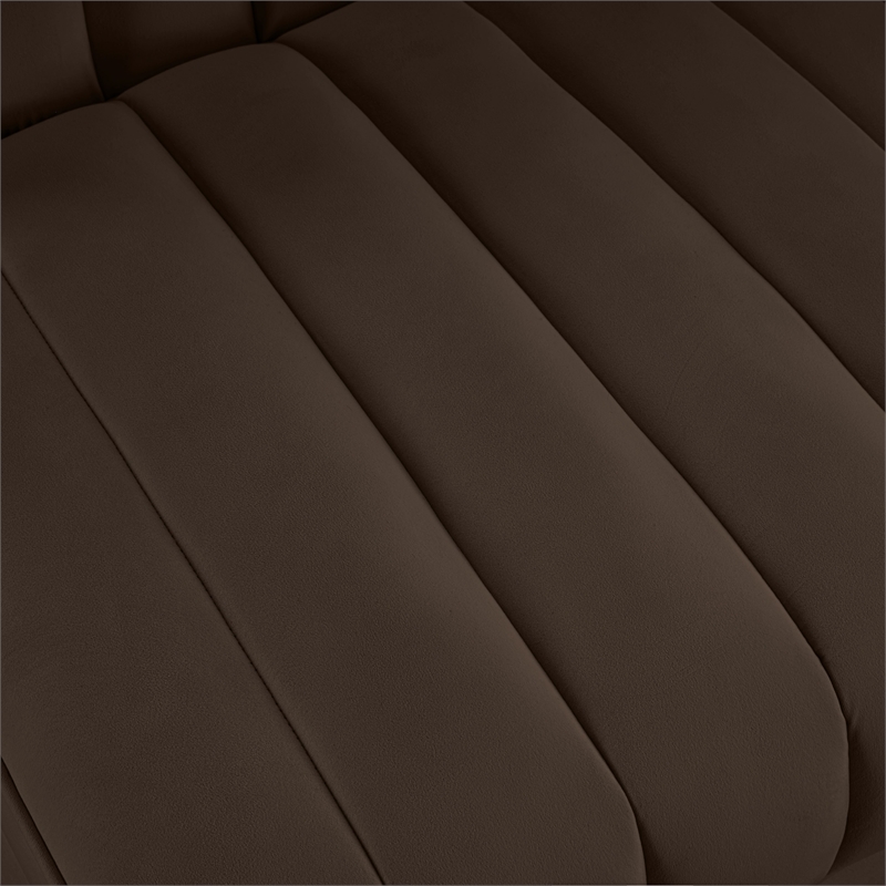 Meridian Furniture Rummi Brown Velvet Performance Fabric Armless Chair