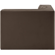 Meridian Furniture Rummi Brown Velvet Performance Fabric Corner Chair