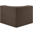 Meridian Furniture Rummi Brown Velvet Performance Fabric Corner Chair