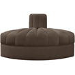 Meridian Furniture Rummi Brown Velvet Performance Fabric Reverse Corner Chair