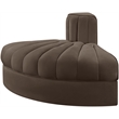 Meridian Furniture Rummi Brown Velvet Performance Fabric Reverse Corner Chair