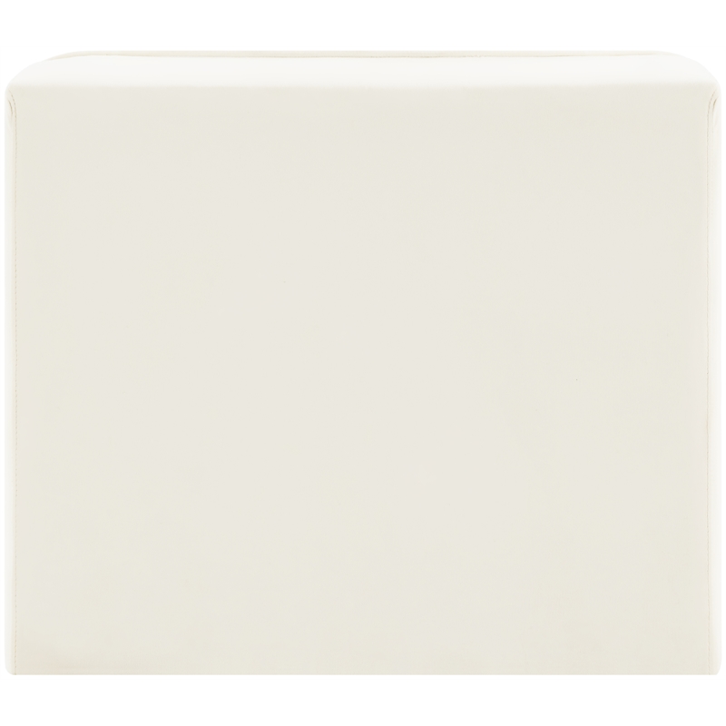 Meridian Furniture Rummi Cream Velvet Performance Fabric Armless Chair