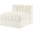 Meridian Furniture Rummi Cream Velvet Performance Fabric Armless Chair