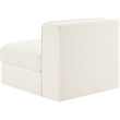 Meridian Furniture Rummi Cream Velvet Performance Fabric Armless Chair