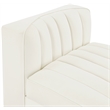Meridian Furniture Rummi Cream Velvet Performance Fabric Armless Chair