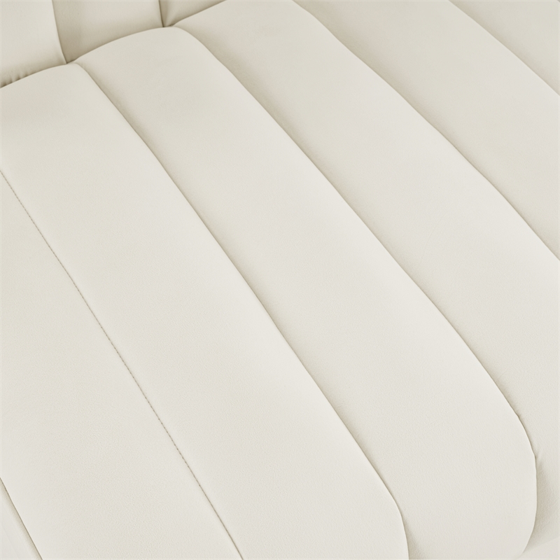 Meridian Furniture Rummi Cream Velvet Performance Fabric Armless Chair