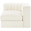 Meridian Furniture Rummi Cream Velvet Performance Fabric Corner Chair