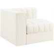 Meridian Furniture Rummi Cream Velvet Performance Fabric Corner Chair